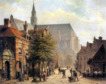 unknow artist European city landscape, street landsacpe, construction, frontstore, building and architecture.032 Germany oil painting art
